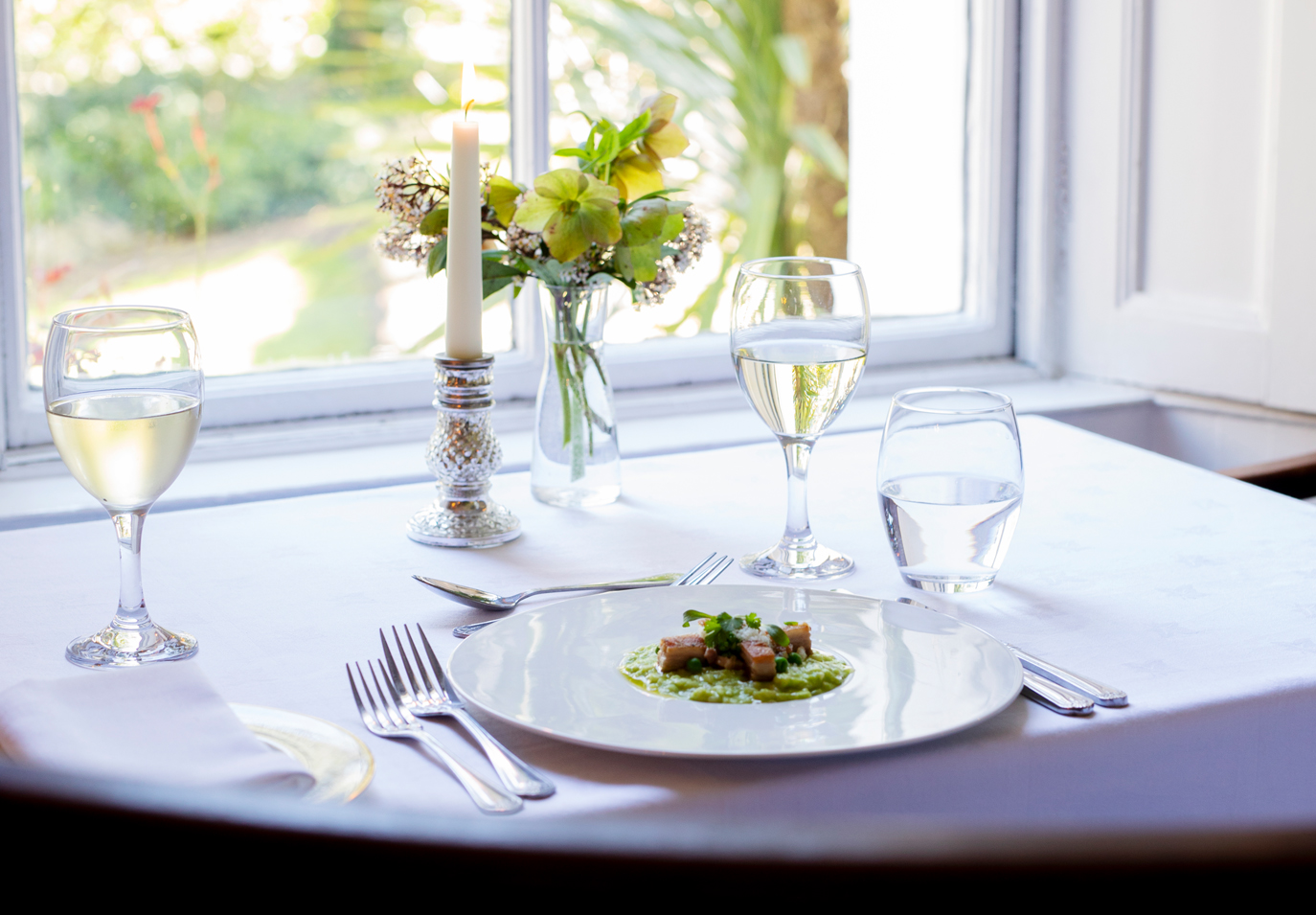 Boyne Valley Tasting Dinner course paired with a glass of wine